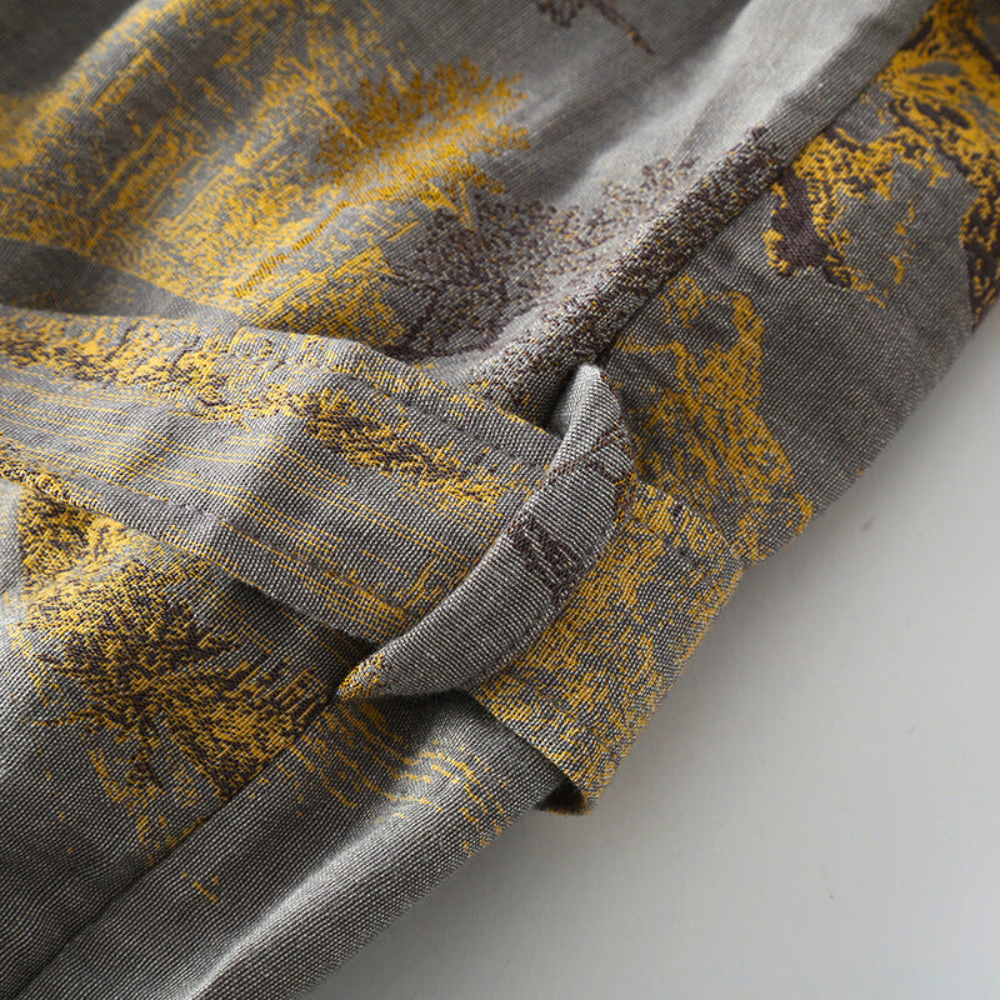 Rustic Chic Cotton Kimono Bathrobe for Ultimate Comfort